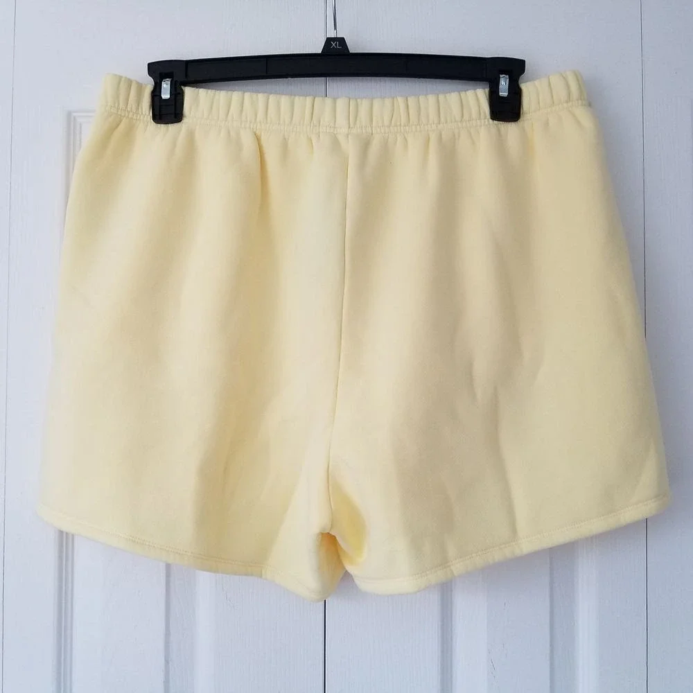 J, Crew Heritage Fleece Sweatshort‎ Womens X-Large Yellow NWT $65 CA841 - Picture 2 of 5
